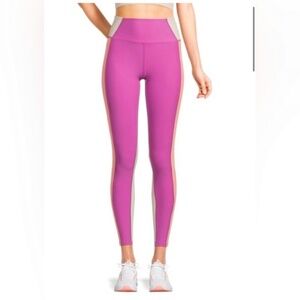 SAGA COLLECTIVE Pink High Rise / Waist Side Leg Stripe Size Large